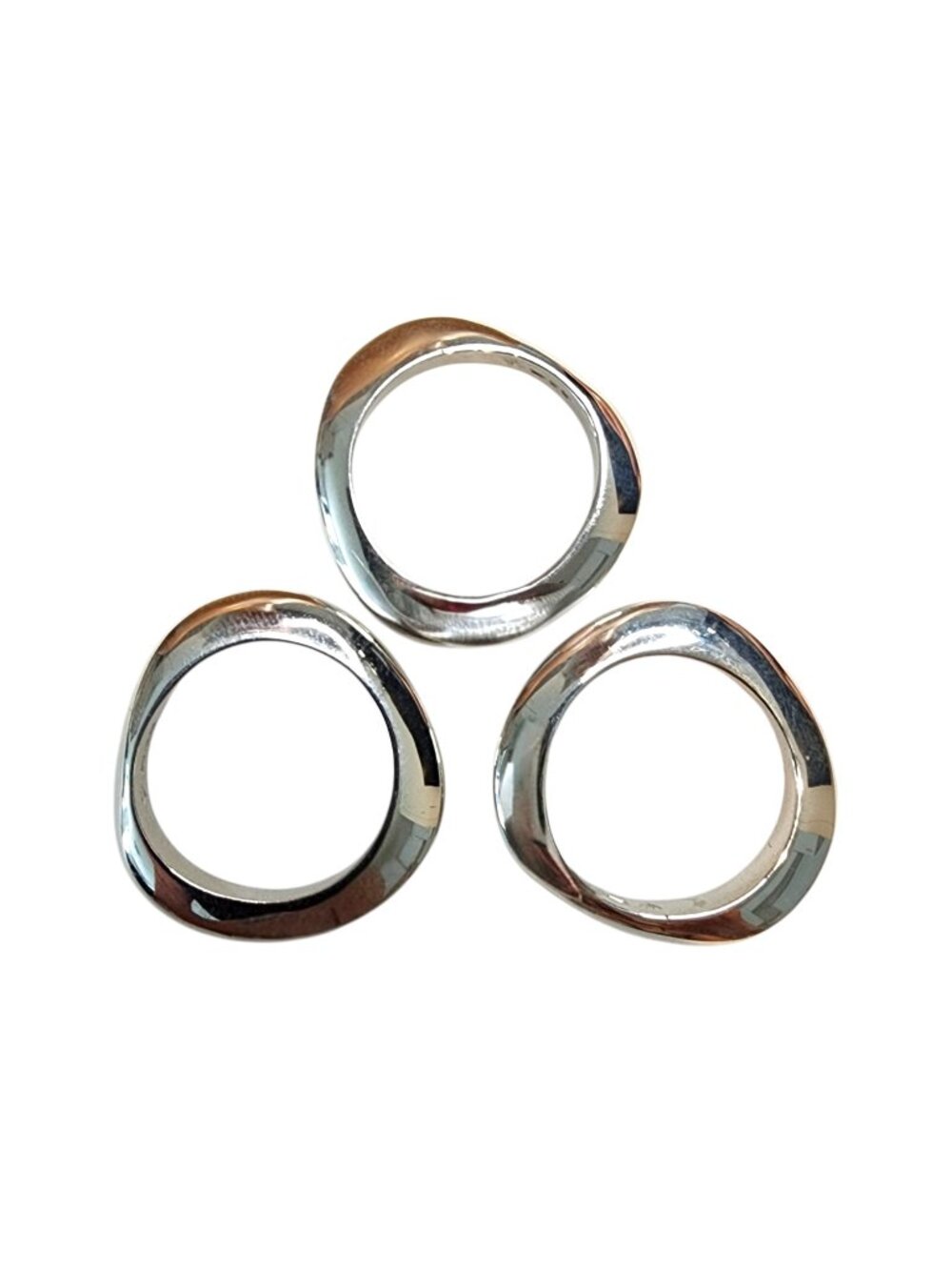 Sterling Silver Satin Polished Bands Size 6 #25455